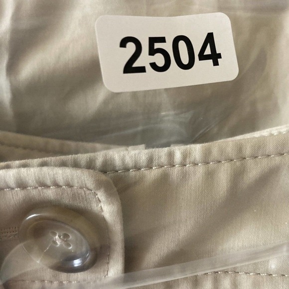 Ann Taylor Pants Womens Size 4 Tan Lindsay Crop Ankle Chino Mid Rise‎ Buttons - Picture 9 of 9